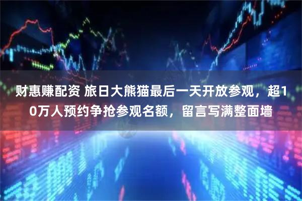 财惠赚配资 旅日大熊猫最后一天开放参观，超10万人预约争抢参观名额，留言写满整面墙